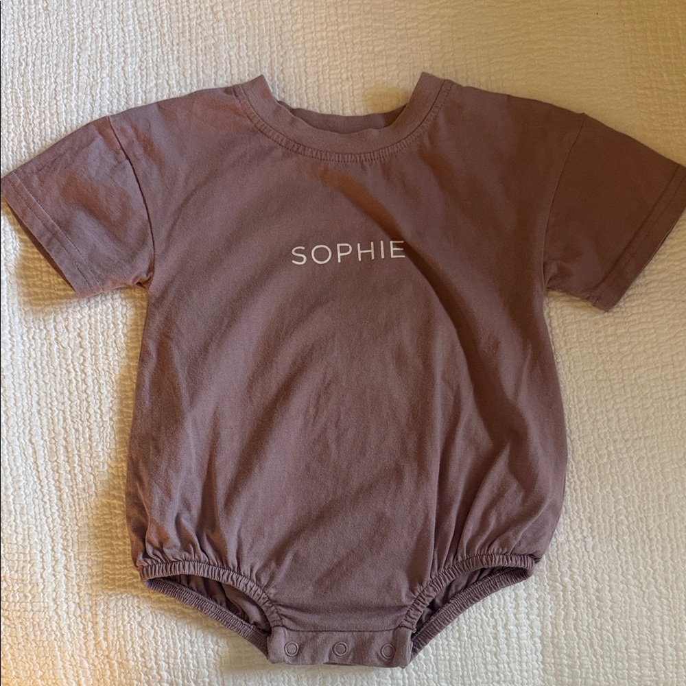 Caden Lane Short Sleeve Bubble Romper - Dusty Purple